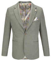 Modern Cut Jacket in Sage and Blue